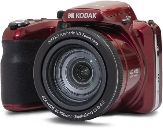 KODAK PIXPRO AZ425 20MP Digital Camera, 42x Optical Zoom, OIS, Red