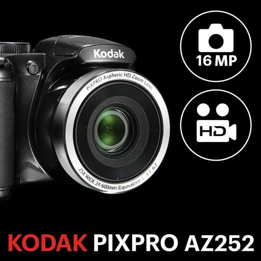KODAK PIXPRO Astro Zoom AZ252-BK 16MP Point & Shoot Digital Camera with25X Optical Zoom and 3” LCD (Black)
