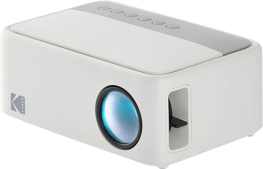 KODAK FLIK X1 Mini Projector, White, HDMI, USB, Up to 100-Inch