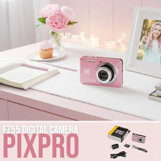 Kodak PixPro Friendly Zoom FZ55 16MP 1080p Full HD Camera (Pastel Pink)