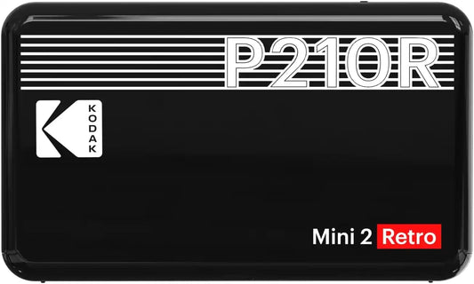 KODAK Mini 2 Retro 2x3 Portable Photo Printer, 4PASS, 38 Sheets, Black