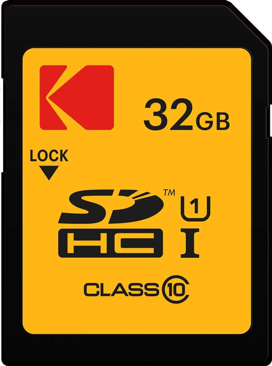 Kodak 32GB 10-Pack SDHC Card, UHS-I U1 V10 Premium, up to 85MB/s Read Speed, for Full HD Video and High-Resolution Pictures, Compatible with SDHC Standard (10-Pack)