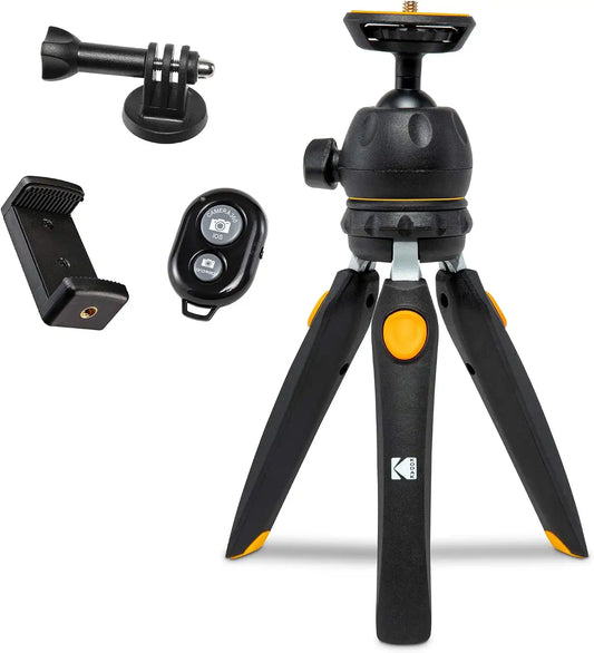 Kodak PhotoGear Mini Phone Tripod, Bluetooth Remote, Tabletop