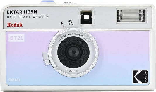 Kodak EKTAR H35N Half Frame Film Camera, 35mm, Reusable, Focus-Free, Bulb Function, Built-in Star Filter, Coated Improved Lens (Film & AAA Battery are not Included) (BT21 Edition, Single)