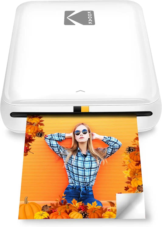 KODAK Step Instant Smartphone Photo Printer, Portable Mini Color Wireless Mobile Printer, Zink 2x3” (5.1x7.5 cm) Sticky-Back Photos, Bluetooth Compatible with iOS & Android Devices, Editing App, White