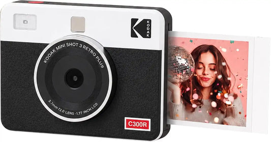 KODAK Mini Shot 3 Retro 3x3 Instant Camera, Photo Printer, 8 Sheets, White