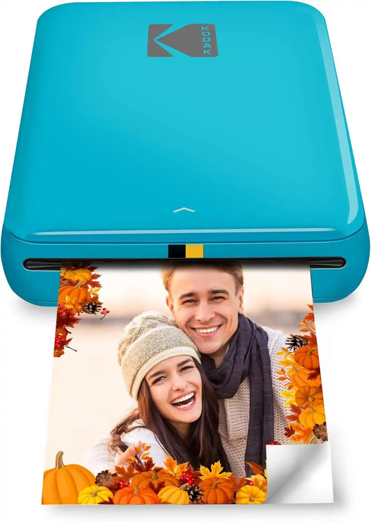 KODAK Step Instant Photo Printer, Zink 2x3” Color Sticky-Back Photos, Bluetooth Compatible with iOS & Android Devices, Editing App, Blue