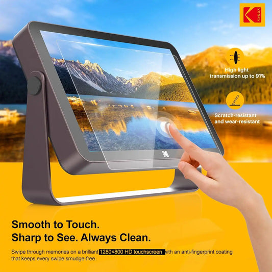 KODAK 64GB WiFi Digital Picture Frame with 4000mAh Battery Powered, 10.1 inch 1280 * 800 G+G IPS Touch Screen Electronic Smart Digital Photo Frame, Auto-Rotate, Gifts for Women Mom