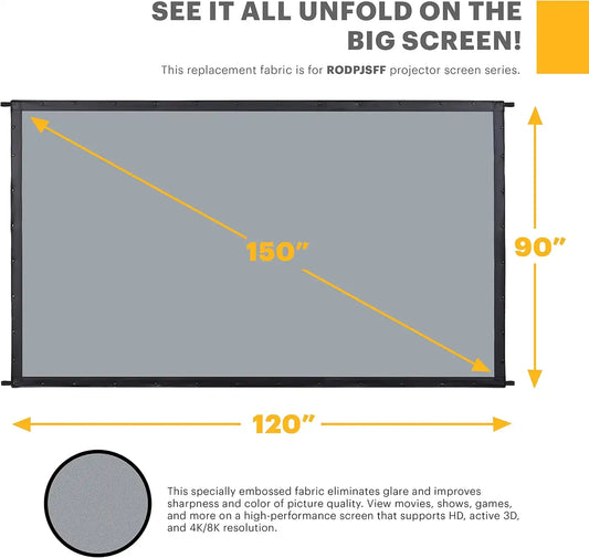 KODAK Outdoor Projector Screen 150-Inch, Fast Fold, Gray