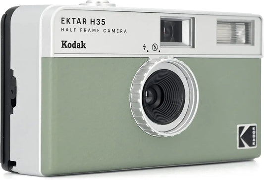 KODAK EKTAR H35 Half Frame Film Camera, 35mm, Reusable, Focus-Free, Lightweight, Easy-to-Use (Sage) (Film & AAA Battery are not Included)