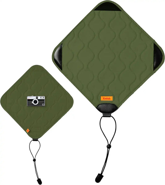 KODAK Camera Wrap Size M 31x31cm - Water-Resistant, Anti-Scratching and Dust-Free Protective Cloth for Mirrorless Camera, Compact Camera, Prime Lens (Olive) [ONE item]