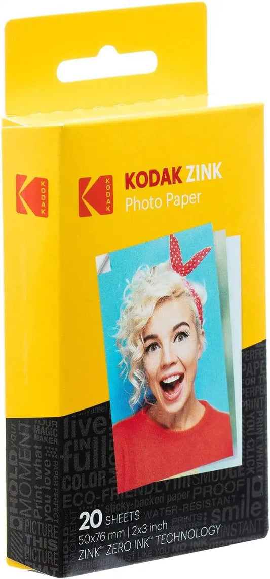 KODAK Step Instant Photo Printer with Bluetooth/NFC, Zink Technology & KODAK App for iOS & Android (Blue) Go Bundle