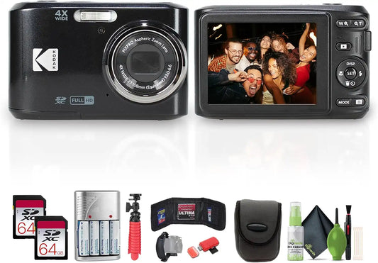Kodak PIXPRO FZ45 Digital Camera + Case (Black) Bundle