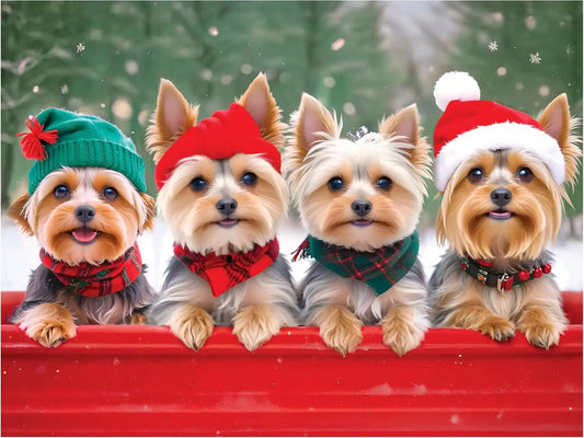 RoseArt Kodak Premium Yorkie Holidays 350 Piece Jigsaw Puzzle for Adults
