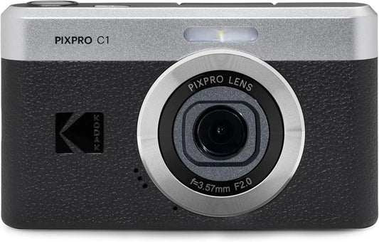 KODAK PIXPRO C1 13MP Compact Digital Camera, 26mm Fixed Lens, Black