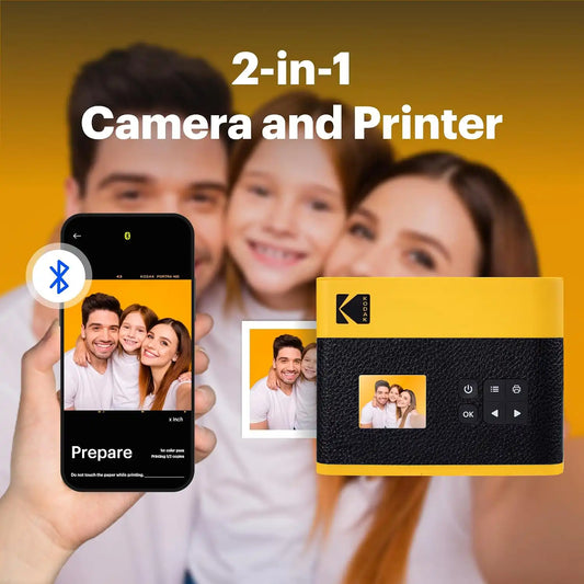 KODAK Mini Shot 3 ERA 3x3 Instant Camera, Photo Printer, 38 Sheet, Black