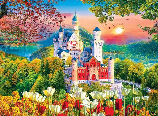 RoseArt - Kodak - Famous Neuschwanstein Medieval Castle, Germany -1000 Piece Jigsaw Puzzle for Adults