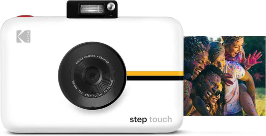 Zink Kodak Step Touch | 13MP Digital Camera & Instant Printer with 3.5” LCD Touchscreen Display, 1080p HD Video (White) Starter Bundle