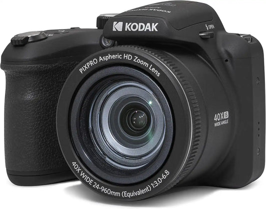 KODAK PIXPRO AZ405 20MP Digital Camera, 40x Optical Zoom, AA, OIS, Black