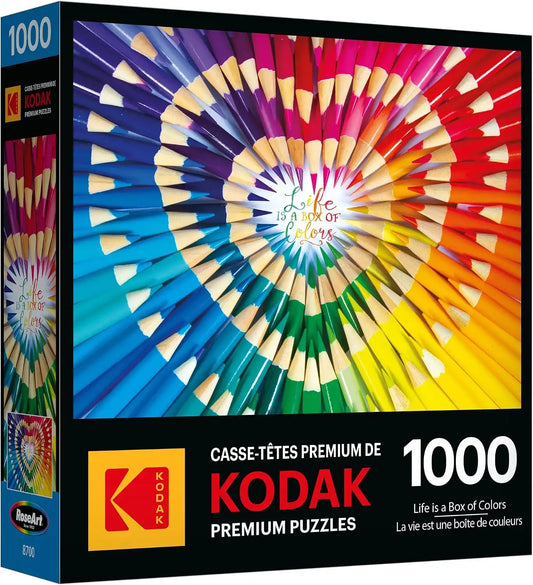 RoseArt - Kodak Premium - Life is a Box of Colors - 1000 Piece Jigsaw Puzzle for Adults