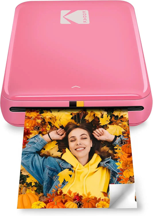 KODAK Step Instant Smartphone Photo Printer, Portable Mini Color Wireless Mobile Printer, Zink 2x3” (5.1x7.5 cm) Sticky-Back Photos, Bluetooth Compatible with iOS & Android Devices, Editing App, Pink
