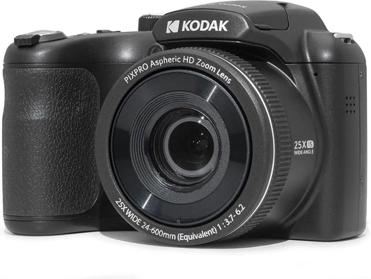 KODAK PIXPRO AZ255 16MP Digital Camera, 25x Optical Zoom, AA, OIS, Black