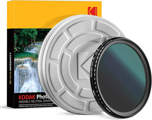 KODAK 46mm Fader Variable ND Filter | Variable Range ND2-2000 Neutral Density Filter, Prevent Overexposure w/Shallow Depth of Field, Capture Motion Blur, Slim, Nano 18-Layer Multi-Coated Glass
