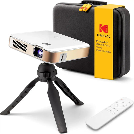KODAK Luma 400 Smart Portable Projector, Mini Projector with Apps, White