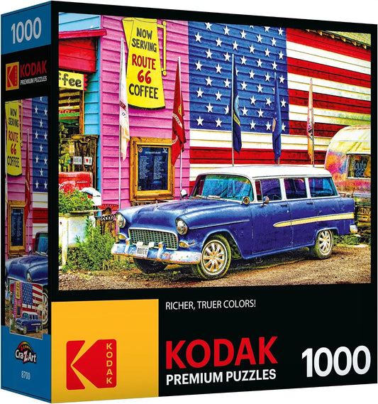 RoseArt - Kodak Premium - Route 66-1000 Piece Jigsaw Puzzle for Adults