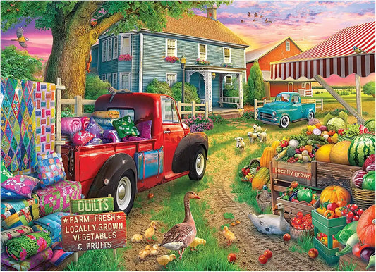 RoseArt - Kodak Cork - Farmhouse Market - 1000 Piece Jigsaw Puzzle for Adults