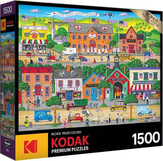 RoseArt - Kodak Premium - Hometown Heroes - 1500 Piece Jigsaw Puzzle for Adults
