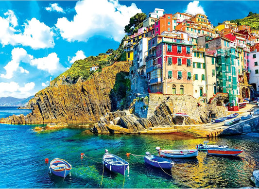 RoseArt - Kodak Premium - Cinque Terre Riomaggiore Village Italy - 1500 Piece Jigsaw Puzzle for Adults