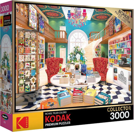 RoseArt - Kodak Premium - Brandon's Bookstore - 3000 Piece Jigsaw Puzzle for Adults
