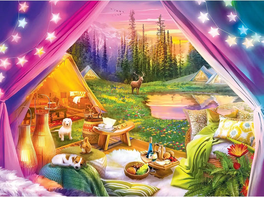RoseArt - Kodak Premium Cork - Glamping - 1000 Piece Jigsaw Puzzle for Adults