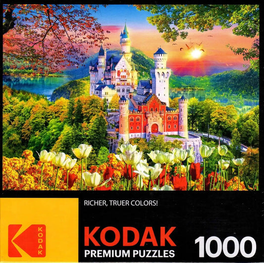 RoseArt - Kodak - Famous Neuschwanstein Medieval Castle, Germany -1000 Piece Jigsaw Puzzle for Adults
