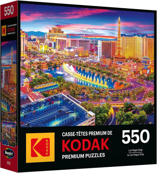 RoseArt - Kodak Premium - Las Vegas Strip - 550 Piece Jigsaw Puzzle for Adults
