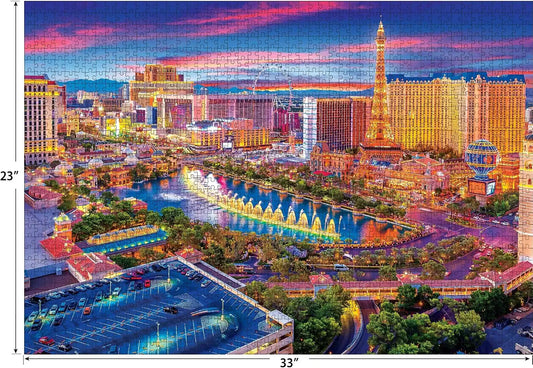 RoseArt - Kodak Premium - Las Vegas Strip - 1500 Piece Jigsaw Puzzle for Adults