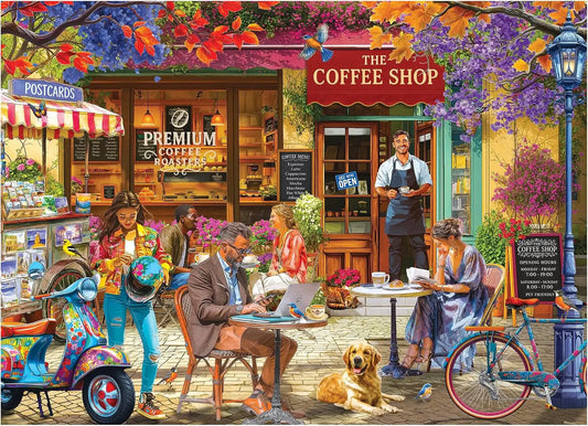 RoseArt - Kodak Cork - The Coffee Shop - 1000 Piece Jigsaw Puzzle for Adults